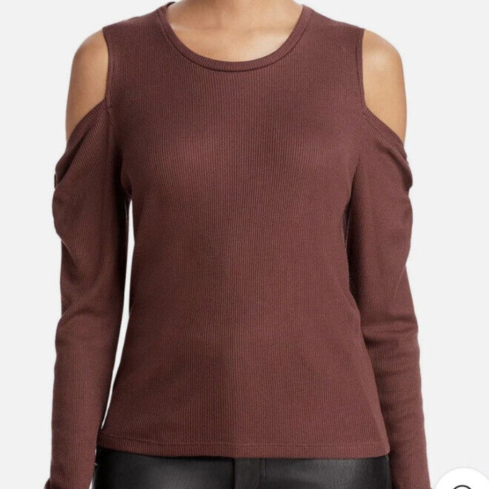 NWOT LNA Sophie Cold Shoulder Top size S - Picture 1 of 3